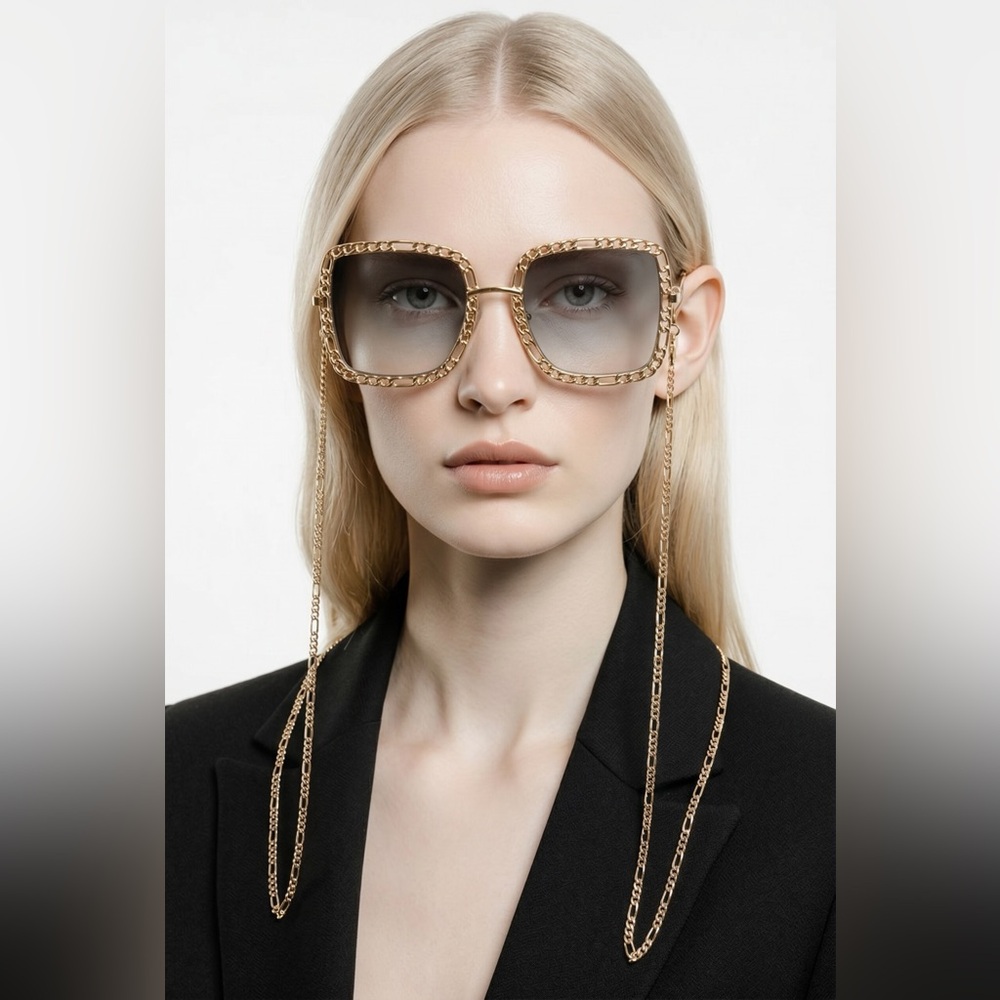 Authentic- NWT GUCCI GG1033S - 002 OVERSIZED CHARM SUNGLASSES
